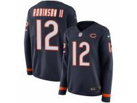 Women Nike Chicago Bears #12 Allen Robinson Limited Navy Blue Therma Long Sleeve NFL Jersey