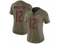 Women Nike Chicago Bears #12 Markus Wheaton Limited Olive 2017 Salute to Service NFL Jersey