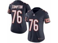 Women Nike Chicago Bears #76 Tom Compton Navy Blue Team Color Vapor Untouchable Limited Player NFL Jersey