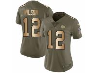Women Nike Kansas City Chiefs #12 Albert Wilson Limited Olive/Gold 2017 Salute to Service NFL Jersey