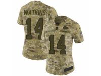 Women Nike Kansas City Chiefs #14 Sammy Watkins Limited Camo 2018 Salute to Service NFL Jersey