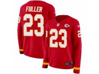 Women Nike Kansas City Chiefs #23 Kendall Fuller Limited Red Therma Long Sleeve NFL Jersey