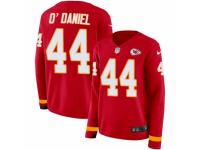 Women Nike Kansas City Chiefs #44 Dorian ODaniel Limited Red Therma Long Sleeve NFL Jersey