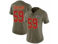 Women Nike Kansas City Chiefs #59 Reggie Ragland Limited Olive 2017 Salute to Service NFL Jersey