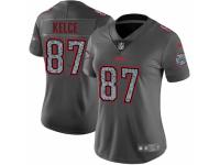 Women Nike Kansas City Chiefs #87 Travis Kelce Gray Static Vapor Untouchable Game NFL Jersey