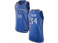 Women Nike Oklahoma City Thunder #34 Ray Allen Royal Blue Road NBA Jersey - Icon Edition