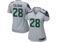 Women Nike Seattle Seahawks #28 Justin Coleman Game Grey Alternate NFL Jersey