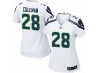 Women Nike Seattle Seahawks #28 Justin Coleman Game White NFL Jersey