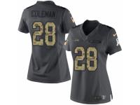 Women Nike Seattle Seahawks #28 Justin Coleman Limited Black 2016 Salute to Service NFL Jersey