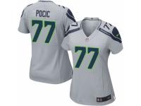 Women Nike Seattle Seahawks #77 Ethan Pocic Game Grey Alternate NFL Jersey