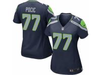 Women Nike Seattle Seahawks #77 Ethan Pocic Game Navy Blue Team Color NFL Jersey