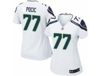 Women Nike Seattle Seahawks #77 Ethan Pocic Game White NFL Jersey