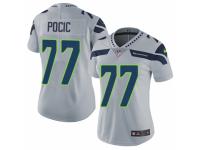 Women Nike Seattle Seahawks #77 Ethan Pocic Grey Alternate Vapor Untouchable Limited Player NFL Jersey