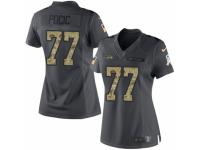 Women Nike Seattle Seahawks #77 Ethan Pocic Limited Black 2016 Salute to Service NFL Jersey