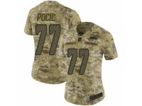 Women Nike Seattle Seahawks #77 Ethan Pocic Limited Camo 2018 Salute to Service NFL Jersey