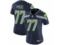 Women Nike Seattle Seahawks #77 Ethan Pocic Navy Blue Team Color Vapor Untouchable Limited Player NFL Jersey