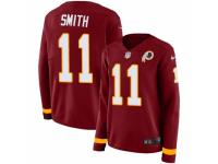 Women Nike Washington Redskins #11 Alex Smith Limited Burgundy Therma Long Sleeve NFL Jersey