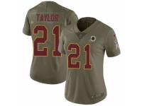 Women Nike Washington Redskins #21 Sean Taylor Limited Olive 2017 Salute to Service NFL Jersey
