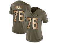Women Nike Washington Redskins #76 Morgan Moses Limited Olive/Gold 2017 Salute to Service NFL Jersey
