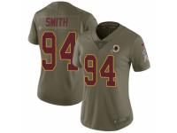 Women Nike Washington Redskins #94 Preston Smith Limited Olive 2017 Salute to Service NFL Jersey