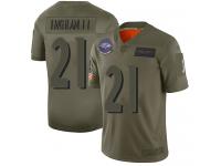 Women's #21 Limited Mark Ingram II Purple Football Jersey Baltimore Ravens 2019 Salute to Service