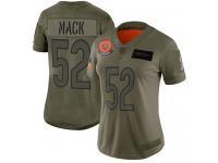 Women's #52 Limited Khalil Mack Camo Football Jersey Chicago Bears 2019 Salute to Service