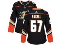 Women's Adidas Anaheim Ducks #67 Rickard Rakell Authentic Black Home NHL Jersey