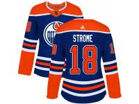 Women's Adidas Edmonton Oilers #18 Ryan Strome Royal Blue Alternate Authentic NHL Jersey