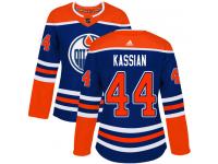 Women's Adidas Edmonton Oilers #44 Zack Kassian Royal Blue Alternate Authentic NHL Jersey