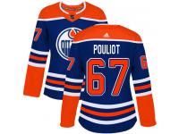 Women's Adidas Edmonton Oilers #67 Benoit Pouliot Royal Blue Alternate Authentic NHL Jersey