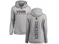 Women's Adidas NHL Vegas Golden Knights #11 Curtis McKenzie Backer Gray Pullover Hoodie Adidas