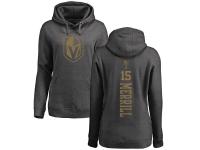 Women's Adidas NHL Vegas Golden Knights #15 Jon Merrill One Color Backer Charcoal Pullover Hoodie Adidas