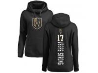 Women's Adidas NHL Vegas Golden Knights #17 Vegas Strong Backer Black Pullover Hoodie Adidas