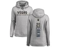 Women's Adidas NHL Vegas Golden Knights #21 Cody Eakin Backer Gray Pullover Hoodie Adidas