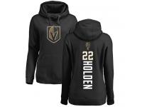 Women's Adidas NHL Vegas Golden Knights #22 Nick Holden Backer Black Pullover Hoodie Adidas