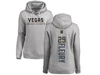 Women's Adidas NHL Vegas Golden Knights #29 Marc-Andre Fleury Backer Gray Pullover Hoodie Adidas