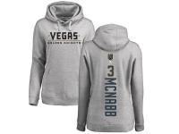 Women's Adidas NHL Vegas Golden Knights #3 Brayden McNabb Backer Gray Pullover Hoodie Adidas