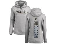 Women's Adidas NHL Vegas Golden Knights #30 Malcolm Subban Backer Gray Pullover Hoodie Adidas