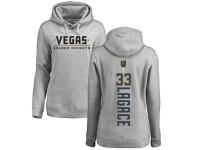 Women's Adidas NHL Vegas Golden Knights #33 Maxime Lagace Backer Gray Pullover Hoodie Adidas