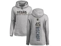 Women's Adidas NHL Vegas Golden Knights #45 Jake Bischoff Backer Gray Pullover Hoodie Adidas