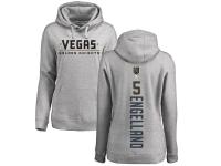 Women's Adidas NHL Vegas Golden Knights #5 Deryk Engelland Backer Gray Pullover Hoodie Adidas