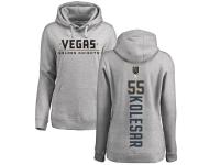 Women's Adidas NHL Vegas Golden Knights #55 Keegan Kolesar Backer Gray Pullover Hoodie Adidas