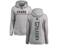 Women's Adidas NHL Vegas Golden Knights #67 Teemu Pulkkinen Backer Gray Pullover Hoodie Adidas