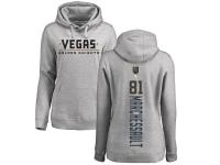 Women's Adidas NHL Vegas Golden Knights #81 Jonathan Marchessault Backer Gray Pullover Hoodie Adidas