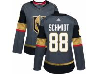 Women's Adidas Vegas Golden Knights #88 Nate Schmidt Authentic Gray Home NHL Jersey