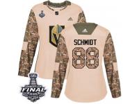 Women's Adidas Vegas Golden Knights #88 Nate Schmidt Camo Authentic Veterans Day Practice 2018 Stanley Cup Final NHL Jersey