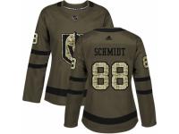 Women's Adidas Vegas Golden Knights #88 Nate Schmidt Green Salute to Service NHL Jersey