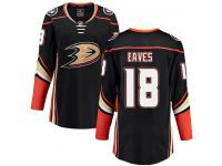 Women's Anaheim Ducks #18 Patrick Eaves Authentic Black Home Breakaway NHL Jersey