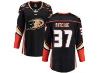 Women's Anaheim Ducks #37 Nick Ritchie Authentic Black Home Breakaway NHL Jersey