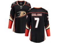 Women's Anaheim Ducks #7 Andrew Cogliano Authentic Black Home Breakaway NHL Jersey